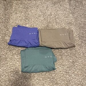 NVGTN Women’s Leggings - Purple, Teal, and Tan